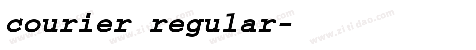 courier regular字体转换